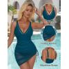 imageSUUKSESS Women Mesh One Piece Swim Dress Swimsuit Tummy Control Bathing Suit109 Peacock Blue