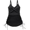 imageSUUKSESS Women One Piece Swim Dress Tummy Control Swimsuit Mesh Bathing Suit115 Black