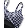 imageSUUKSESS Women One Piece Swim Dress Tummy Control Swimsuit Mesh Bathing Suit115 Black Gingham