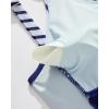 imageSUUKSESS Women One Piece Swim Dress Tummy Control Swimsuit Mesh Bathing Suit115 White Blue Striped