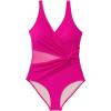 imageSUUKSESS Women Sexy Mesh Tummy Control One Piece Swimsuit Push Up Bathing Suit119 Hot Pink