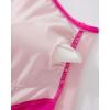 imageSUUKSESS Women Sexy Mesh Tummy Control One Piece Swimsuit Push Up Bathing Suit119 Hot Pink