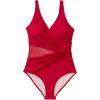 imageSUUKSESS Women Sexy Mesh Tummy Control One Piece Swimsuit Push Up Bathing Suit119 Red