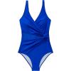 imageSUUKSESS Women Sexy Mesh Tummy Control One Piece Swimsuit Push Up Bathing Suit119 Royal Blue