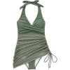 imageSUUKSESS Women Sexy One Piece Swimsuit Tummy Control Bathing Suit Mesh Swimdress126 Army Green
