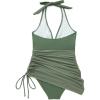 imageSUUKSESS Women Sexy One Piece Swimsuit Tummy Control Bathing Suit Mesh Swimdress126 Army Green