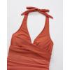 imageSUUKSESS Women Sexy One Piece Swimsuit Tummy Control Bathing Suit Mesh Swimdress126 Brick Red