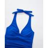 imageSUUKSESS Women Sexy One Piece Swimsuit Tummy Control Bathing Suit Mesh Swimdress126 Royal Blue