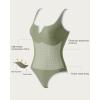 imageSUUKSESS Women Sexy Tummy Control One Piece Swimsuits High Cut Bathing Suit 2025Army Green