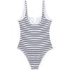 imageSUUKSESS Women Sexy Tummy Control One Piece Swimsuits High Cut Bathing Suit 2025Black Striped