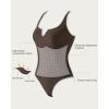 imageSUUKSESS Women Sexy Tummy Control One Piece Swimsuits High Cut Bathing Suit 2025Brown