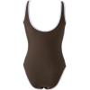imageSUUKSESS Women Sexy Tummy Control One Piece Swimsuits High Cut Bathing Suit 2025Brown