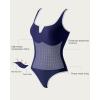 imageSUUKSESS Women Sexy Tummy Control One Piece Swimsuits High Cut Bathing Suit 2025Dark Blue