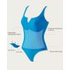 imageSUUKSESS Women Sexy Tummy Control One Piece Swimsuits High Cut Bathing Suit 2025Sky Blue