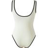 imageSUUKSESS Women Sexy Tummy Control One Piece Swimsuits High Cut Bathing Suit 2025White