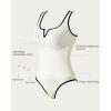 imageSUUKSESS Women Sexy Tummy Control One Piece Swimsuits High Cut Bathing Suit 2025White