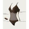 imageSUUKSESS Women Slimming Tummy Control One Piece Swimsuit Sexy Bathing Suit136 Beige Brown