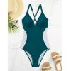 imageSUUKSESS Women Slimming Tummy Control One Piece Swimsuit Sexy Bathing Suit136 Blue Green