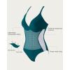 imageSUUKSESS Women Slimming Tummy Control One Piece Swimsuit Sexy Bathing Suit136 Blue Green
