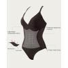 imageSUUKSESS Women Slimming Tummy Control One Piece Swimsuit Sexy Bathing Suit136 Brown Color Block