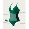 imageSUUKSESS Women Slimming Tummy Control One Piece Swimsuit Sexy Bathing Suit136 Green Black