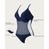 imageSUUKSESS Women Slimming Tummy Control One Piece Swimsuit Sexy Bathing Suit136 Navy Blue White