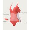 imageSUUKSESS Women Slimming Tummy Control One Piece Swimsuit Sexy Bathing Suit136 Orange White