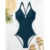 imageSUUKSESS Women Slimming Tummy Control One Piece Swimsuit Sexy Bathing Suit136 Peacock Blue