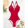 imageSUUKSESS Women Slimming Tummy Control One Piece Swimsuit Sexy Bathing Suit136 Red White