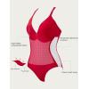 imageSUUKSESS Women Slimming Tummy Control One Piece Swimsuit Sexy Bathing Suit136 Red White