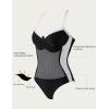 imageSUUKSESS Womens Tummy Control One Piece Swimsuit Sexy Crisscross Back Bathing SuitBlack