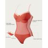 imageSUUKSESS Womens Tummy Control One Piece Swimsuit Sexy Crisscross Back Bathing SuitOrange