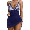 109 White Blue Striped