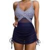 115 White Blue Striped