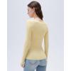 imageSUUKSESS Cloud Cashmere Women Boat Neck Fitted Long Sleeve Shirt Basic Knit TopsButter Yellow