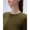 imageSUUKSESS Cloud Cashmere Women Crew Neck Fitted Long Sleeve Shirt Basic Knit TopsArmy Green