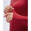 imageSUUKSESS Cloud Cashmere Women Crew Neck Fitted Long Sleeve Shirt Basic Knit TopsRed