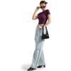 imageSUUKSESS Women Double Lined Fitted Basic Tee Crew Neck Short Sleeve Y2K Crop TopPlum