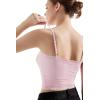 imageSUUKSESS Women Padded Lace Double Lined Tank Tops Sexy V Neck Summer Going Out TopBaby Powder
