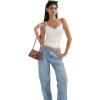 imageSUUKSESS Women Padded Lace Double Lined Tank Tops Sexy V Neck Summer Going Out TopWhite