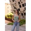imageSUUKSESS Women Sexy Square Neck Thong Bodysuit Backless Sleeveless Tank TopsLight Gray