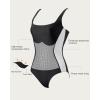 imageSUUKSESS One Piece Swimsuit for Women Slimming Tummy Control Square Neck Bathing SuitBlack and White
