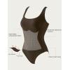 imageSUUKSESS One Piece Swimsuit for Women Slimming Tummy Control Square Neck Bathing SuitBrown