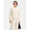 imageSUUKSESS Women 2 Piece Sets 2025 Oversized Hoodie Sweatshirt Wide Leg Sweatpants02 Beige