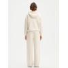 imageSUUKSESS Women 2 Piece Sets 2025 Oversized Hoodie Sweatshirt Wide Leg Sweatpants02 Beige