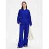 imageSUUKSESS Women 2 Piece Sets 2025 Oversized Hoodie Sweatshirt Wide Leg Sweatpants03 Royal Blue
