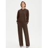 imageSUUKSESS Women 2 Piece Sets 2025 Oversized Hoodie Sweatshirt Wide Leg Sweatpants04 Deep Brown