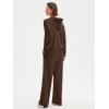 imageSUUKSESS Women 2 Piece Sets 2025 Oversized Hoodie Sweatshirt Wide Leg Sweatpants04 Deep Brown