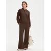 imageSUUKSESS Women 2 Piece Sets 2025 Oversized Hoodie Sweatshirt Wide Leg Sweatpants04 Deep Brown