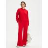 imageSUUKSESS Women 2 Piece Sets 2025 Oversized Hoodie Sweatshirt Wide Leg Sweatpants05 Red